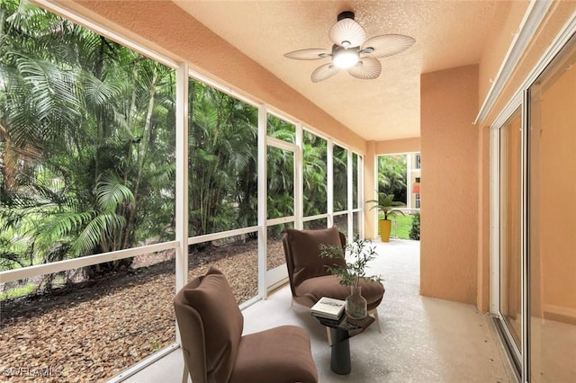 1089 Winding Pines Cir Unit 106, Cape Coral, FL 33909 - sunroom with a ceiling fan