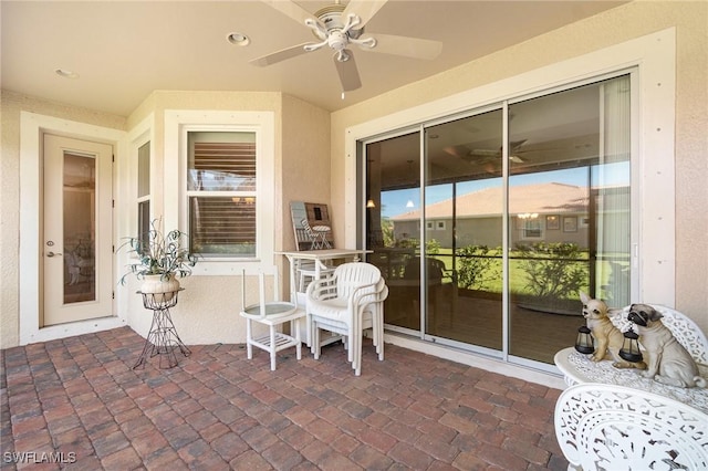 3130 Scarlet Oak Pl, North Fort Myers, FL 33903 - view of patio / terrace with ceiling fan
