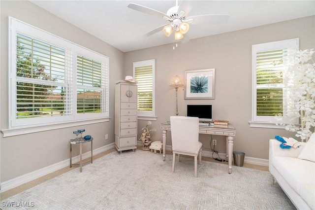 3130 Scarlet Oak Pl, North Fort Myers, FL 33903 - office space with healthy amount of natural light and a ceiling fan