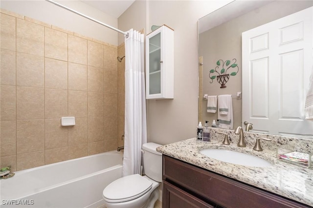 3130 Scarlet Oak Pl, North Fort Myers, FL 33903 - full bathroom with vanity and shower / tub combo with curtain