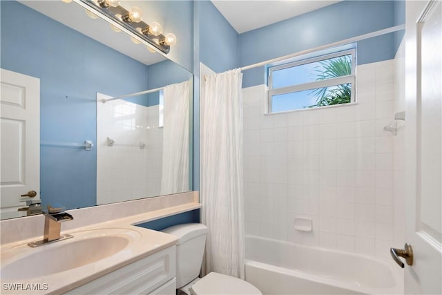 25057 Peacock Ln Unit 202, Naples, FL 34114 - full bath featuring vanity, toilet, and shower / bath combo with shower curtain