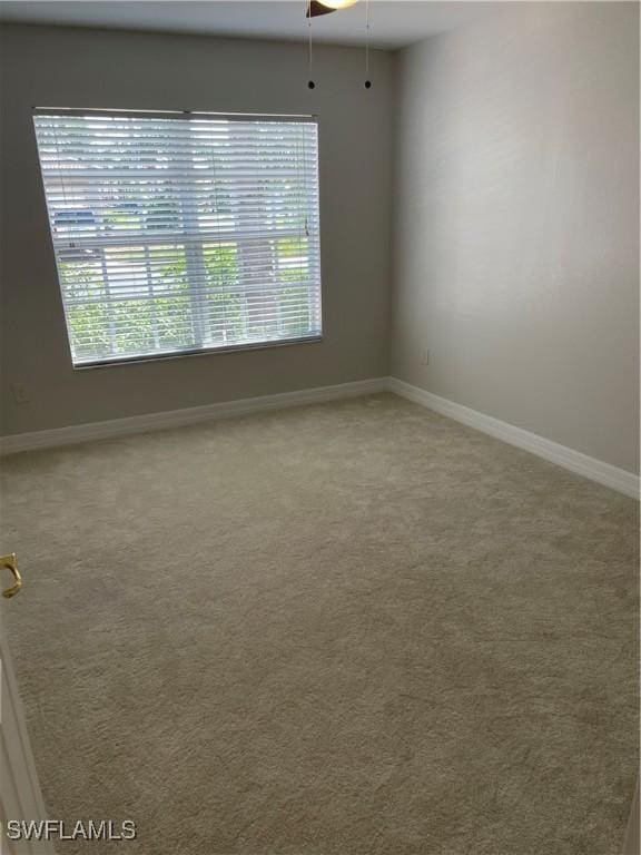 10427 Carolina Willow Dr, Fort Myers, FL 33913 - spare room with carpet floors, healthy amount of natural light, a ceiling fan, and baseboards
