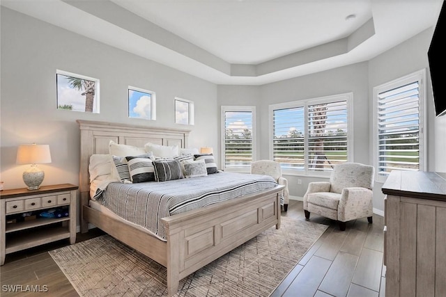 15889 Cranes Marsh Ct, Punta Gorda, FL 33982 - bedroom with wood finished floors, baseboards, and a raised ceiling