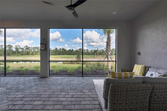 15889 Cranes Marsh Ct, Punta Gorda, FL 33982 - sunroom / solarium with a water view and view of scattered trees