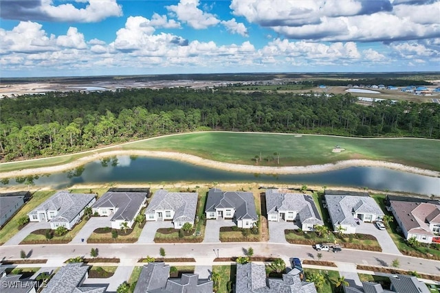 15889 Cranes Marsh Ct, Punta Gorda, FL 33982 - aerial view of residential area featuring a large body of water, a golf course, and a heavily wooded area