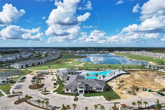 15889 Cranes Marsh Ct, Punta Gorda, FL 33982 - bird's eye view of a large body of water, a golf club, and a pool