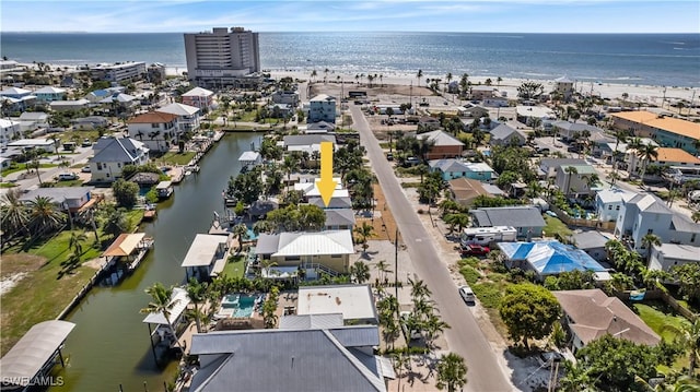 250 Ohio Ave, Fort Myers Beach, FL 33931 - aerial perspective of suburban area featuring a nearby body of water