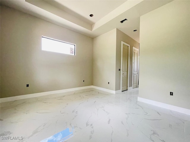 1601 W 9th St, Lehigh Acres, FL 33972 - empty room featuring baseboards, light marble finish flooring, and recessed lighting