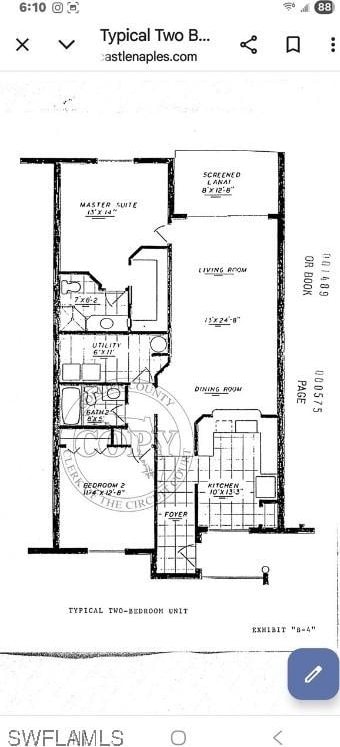 605 Squire Cir Unit 203, Naples, FL 34104 - view of floor plan / room layout