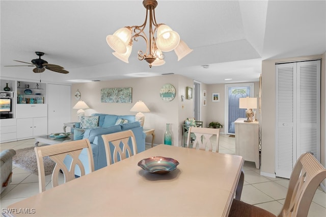 601 Teryl Rd Unit 2262, Naples, FL 34112 - dining area with light tile patterned flooring and ceiling fan