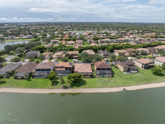 12455 Muddy Creek Ln, Fort Myers, FL 33913 - aerial perspective of suburban area featuring a nearby body of water