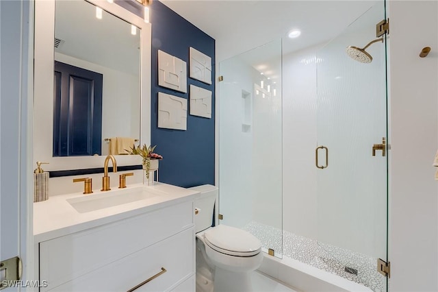 350 S Collier Blvd Unit 1103, Marco Island, FL 34145 - full bathroom with a shower stall, toilet, and vanity