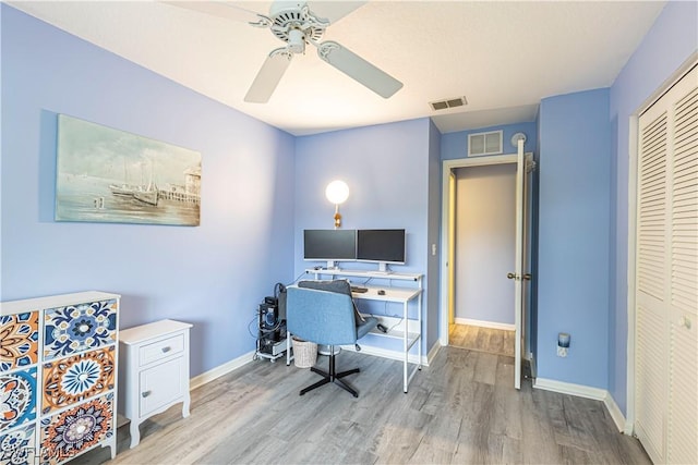 164 Belina Dr E Unit 4, Naples, FL 34104 - home office with wood finished floors and ceiling fan