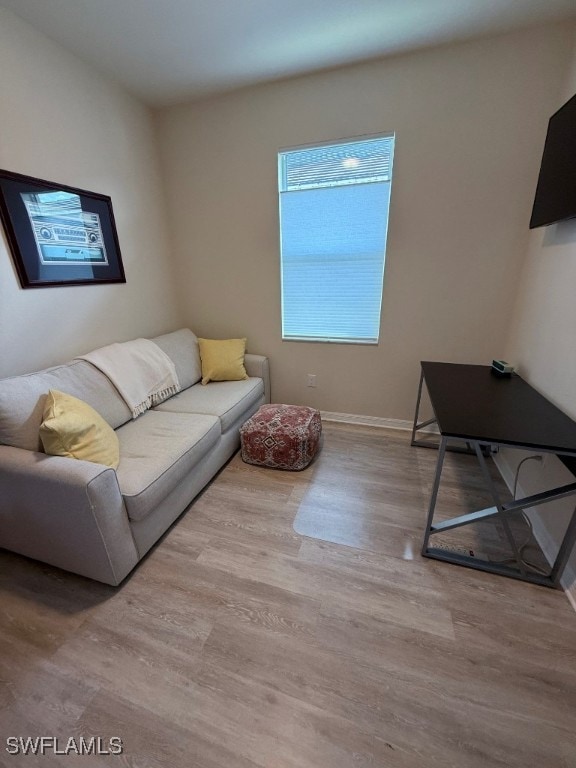 16249 Bonita Landing Cir, Bonita Springs, FL 34135 - living area with wood finished floors and baseboards