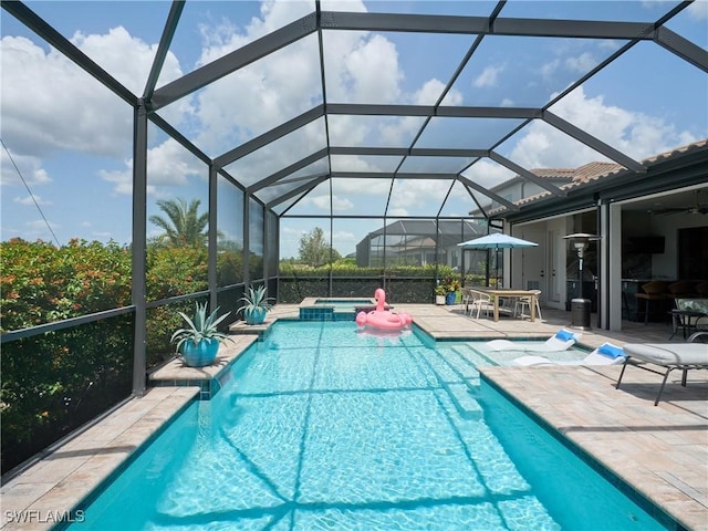 19449 The Place Blvd, Estero, FL 33928 - view of pool featuring a patio and a pool with connected hot tub