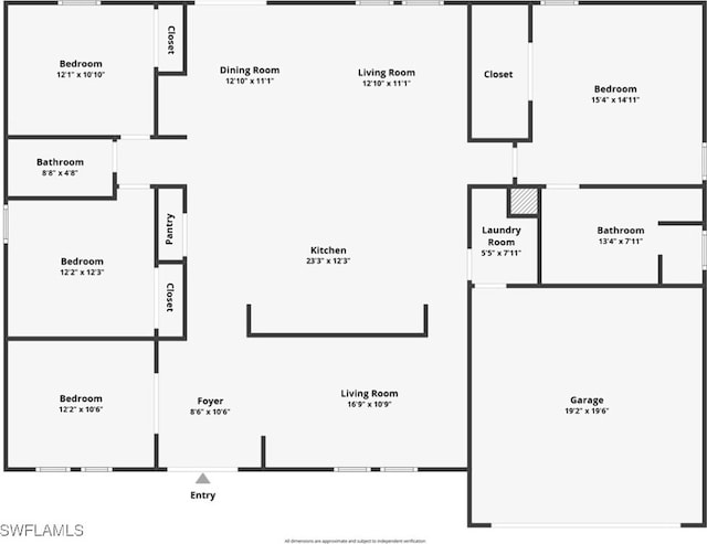 866 Carbon St E, Lehigh Acres, FL 33974 - floor plan / room layout