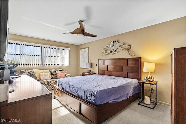 16276 Nautical Way Unit 1402, Bokeelia, FL 33922 - bedroom featuring light carpet and ceiling fan