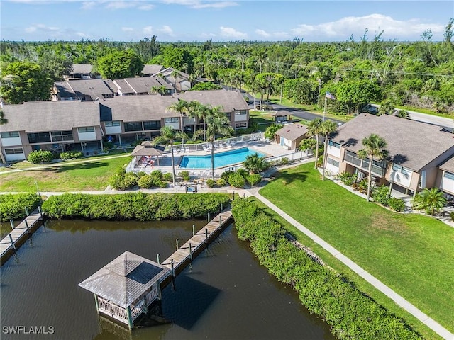 16276 Nautical Way Unit 1402, Bokeelia, FL 33922 - aerial perspective of suburban area featuring a large body of water