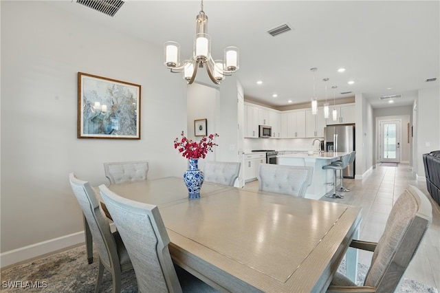 1870 Amador Ct, Naples, FL 34120 - dining area featuring a chandelier and recessed lighting