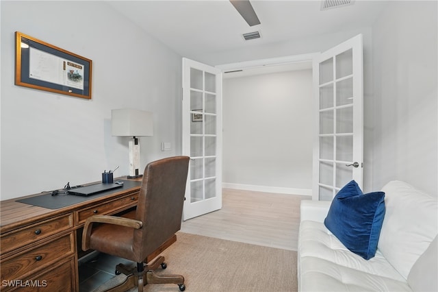 1870 Amador Ct, Naples, FL 34120 - office featuring french doors and light wood-style floors
