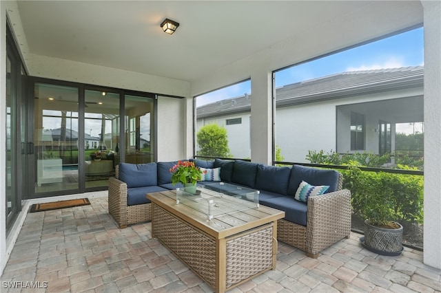1870 Amador Ct, Naples, FL 34120 - sunroom / solarium featuring an outdoor living space