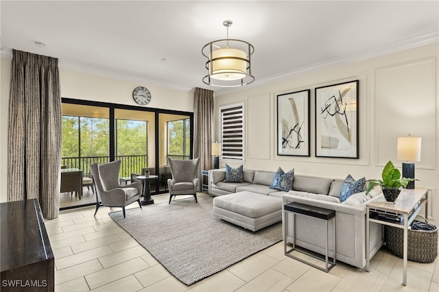 16382 Viansa Way Unit 3-202, Naples, FL 34110 - living area featuring crown molding