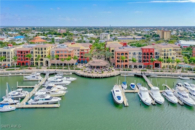 740 N Collier Blvd Unit 206, Marco Island, FL 34145 - bird's eye view of a large body of water and numerous boat docks