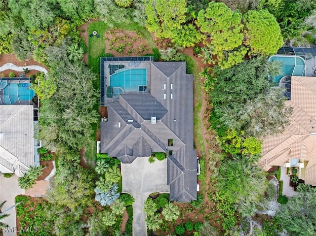 12147 Colliers Reserve Dr, Naples, FL 34110 - aerial view of a pool area