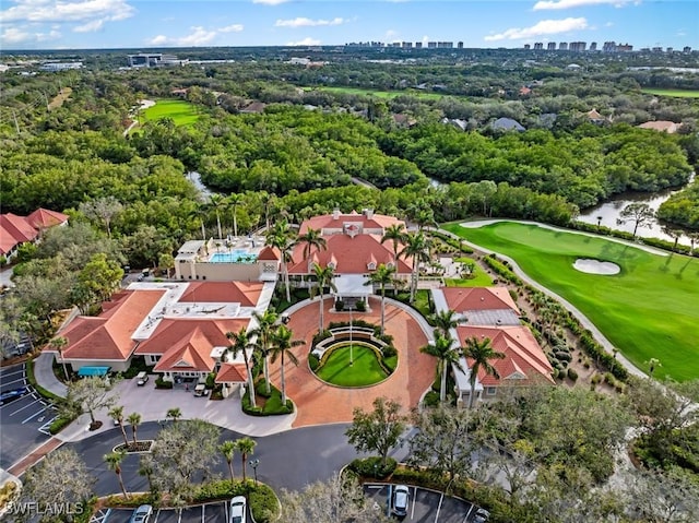 12147 Colliers Reserve Dr, Naples, FL 34110 - bird's eye view of a golf club and skyline