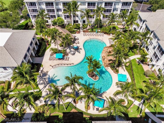 3881 Kens Way Unit 4301, Bonita Springs, FL 34134 - drone / aerial view of a pool
