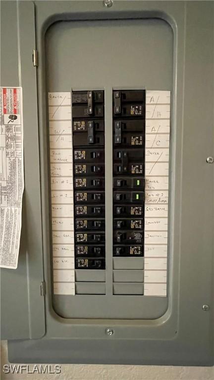 10041 Lake Cove Dr Unit 202, Fort Myers, FL 33908 - utility room featuring electric panel