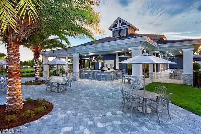 19477 The Place Blvd, Estero, FL 33928 - view of patio / terrace featuring a gazebo