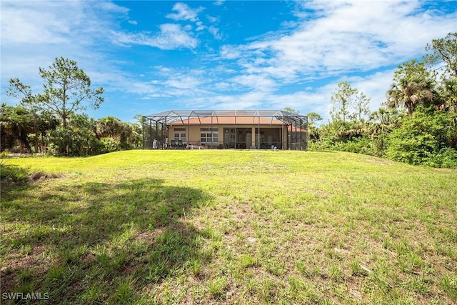 1640 Golden Gate Blvd W, Naples, FL 34117 - view of grassy yard with glass enclosure