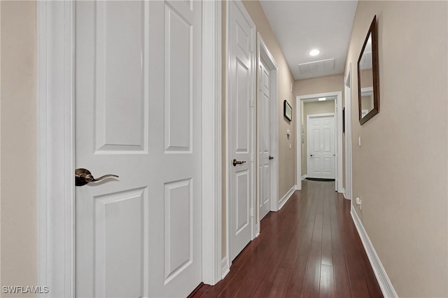 1640 Golden Gate Blvd W, Naples, FL 34117 - corridor featuring dark wood-style floors and recessed lighting