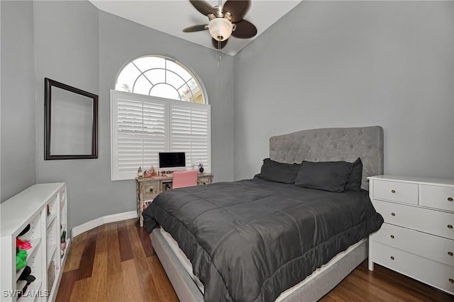 1640 Golden Gate Blvd W, Naples, FL 34117 - bedroom with wood finished floors and a ceiling fan