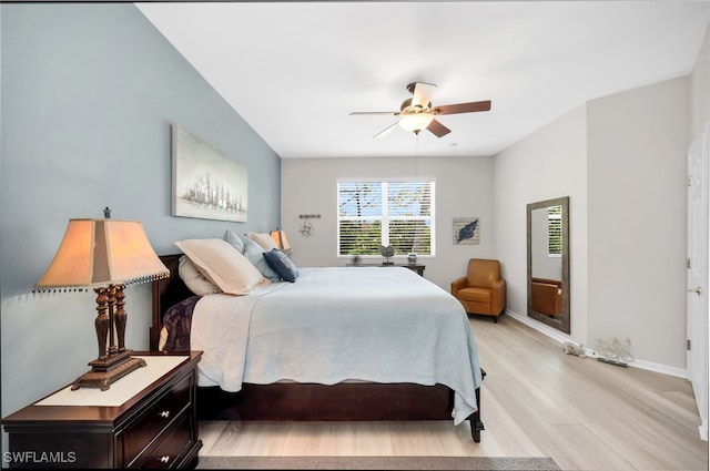 28220 Caballero Way Unit 2422, Bonita Springs, FL 34135 - bedroom with light wood-style floors, baseboards, and ceiling fan