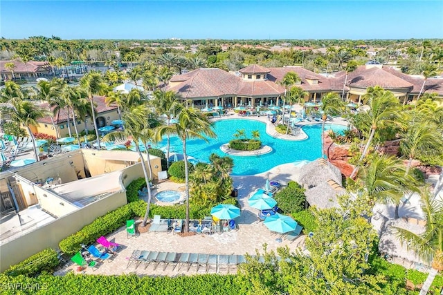 6637 Alden Woods Cir Unit 102, Naples, FL 34113 - aerial view of a pool