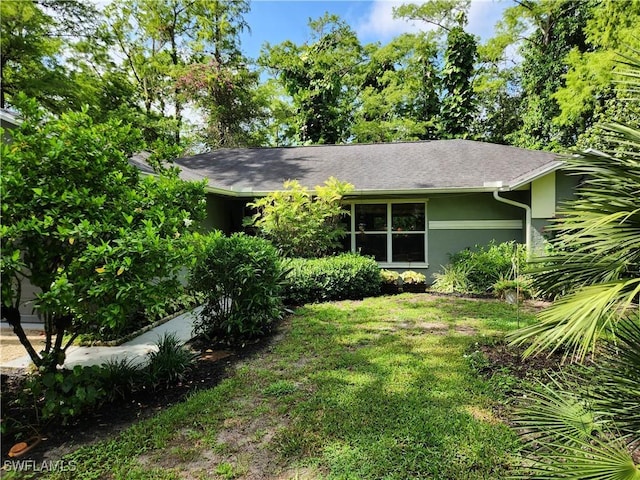 1440 14th Ave NE, Naples, FL 34120 - view of front of house with stucco siding and a front yard