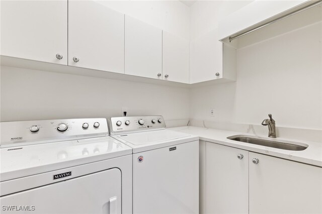 3051 Lancaster Dr Unit 4, Naples, FL 34105 - laundry area with cabinet space and washing machine and dryer