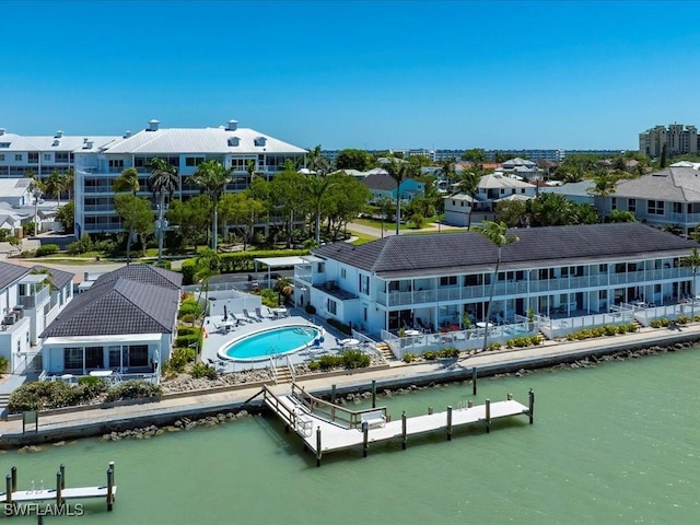 1170 Edington Pl Unit A8, Marco Island, FL 34145 - bird's eye view of a large body of water and a pool