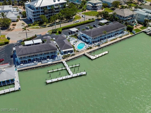 1170 Edington Pl Unit A8, Marco Island, FL 34145 - drone / aerial view of a nearby body of water and a pool