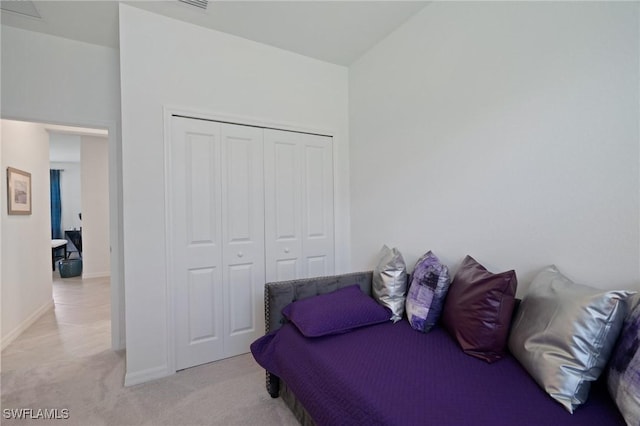 14688 Cantabria Dr, Fort Myers, FL 33905 - bedroom featuring light carpet and a closet