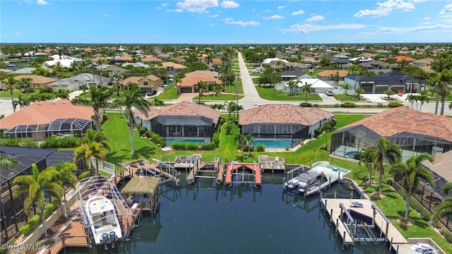 3925 Oasis Blvd, Cape Coral, FL 33914 - aerial view of residential area featuring a nearby body of water