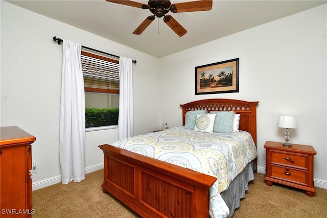 8871 Biella Ct, Estero, FL 33967 - bedroom with carpet flooring, baseboards, and ceiling fan