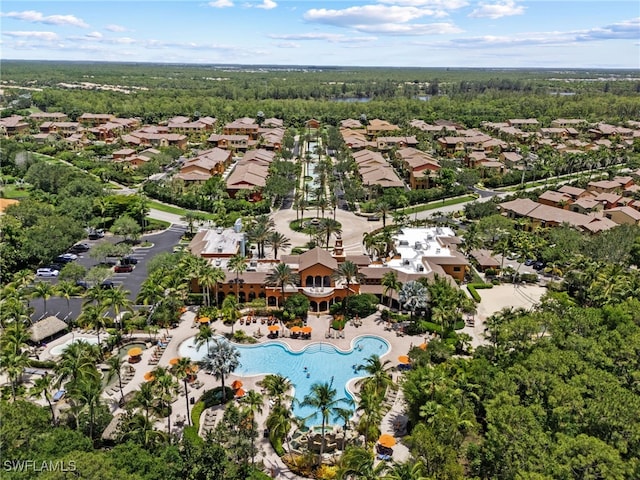 9114 Chula Vista Ln Unit 11901, Naples, FL 34113 - aerial overview of property's location featuring a pool area and nearby suburban area