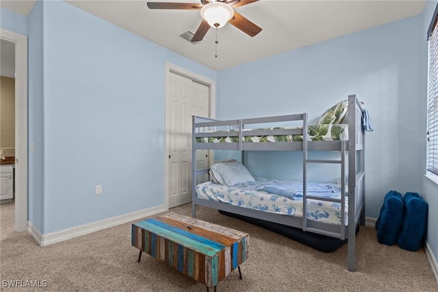 9114 Chula Vista Ln Unit 11901, Naples, FL 34113 - carpeted bedroom with a ceiling fan and a closet