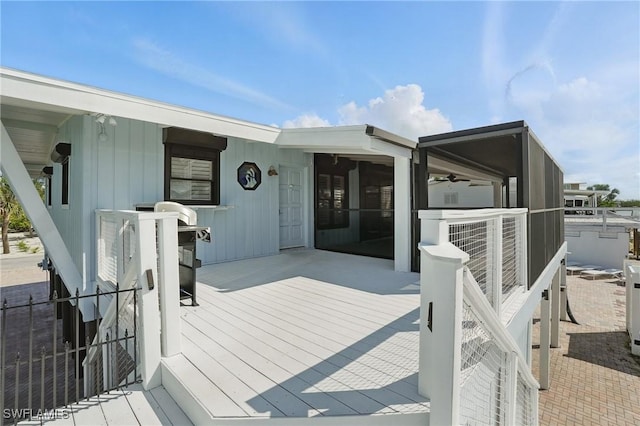370 Bayland Rd, Fort Myers Beach, FL 33931 - view of wooden terrace