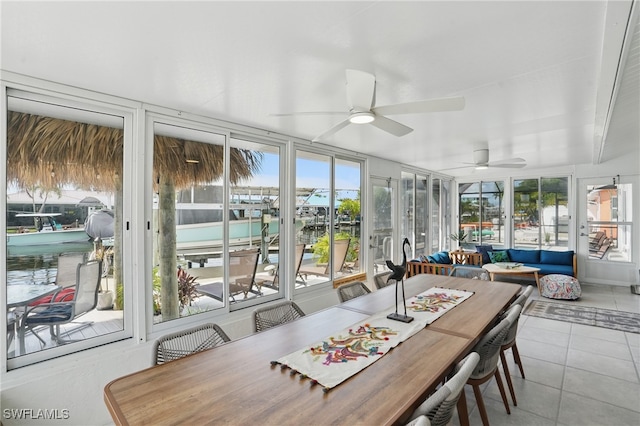2749 Bruce St, Matlacha, FL 33993 - sunroom / solarium featuring tile patterned flooring