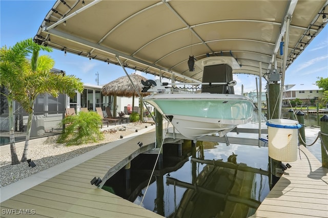 2749 Bruce St, Matlacha, FL 33993 - dock with boat lift