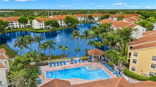 4635 Saint Croix Ln Unit 1222, Naples, FL 34109 - community pool with a gazebo and a water view